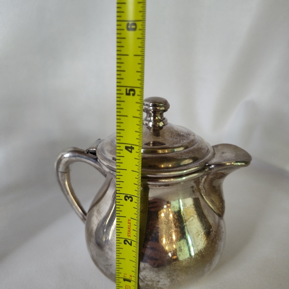 Antique (1850-1899) Rogers Silver Co Kettle And Creamer Set - Picture 7 of 10